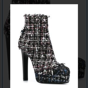🔥HOT CASADEI TWEEDPLATFORM BOOTIES🔥